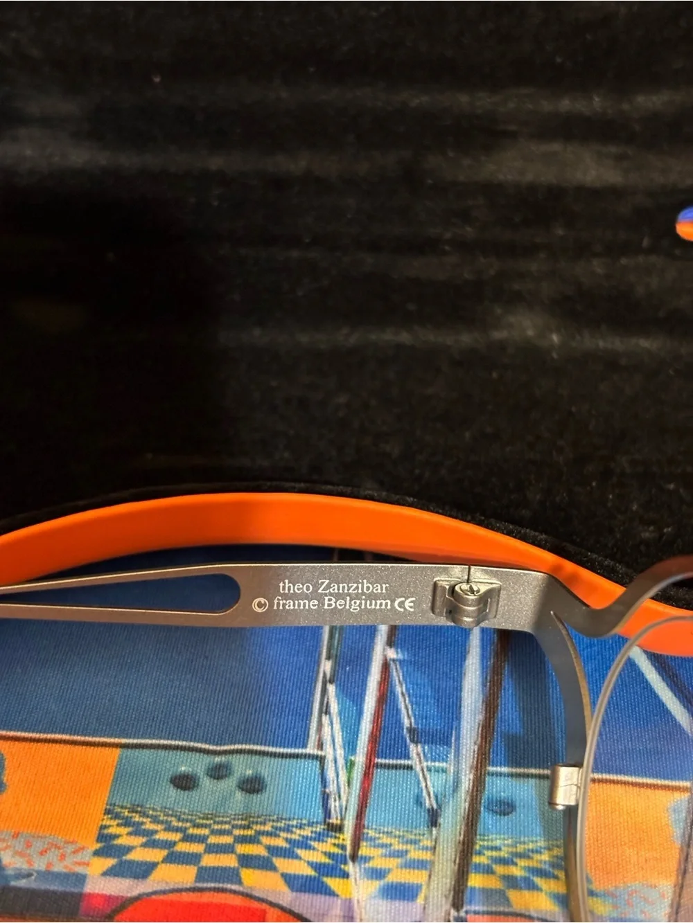 Theo 'Theo Loves You' Belgium design   - Black with Blue & Orange Trim Case
